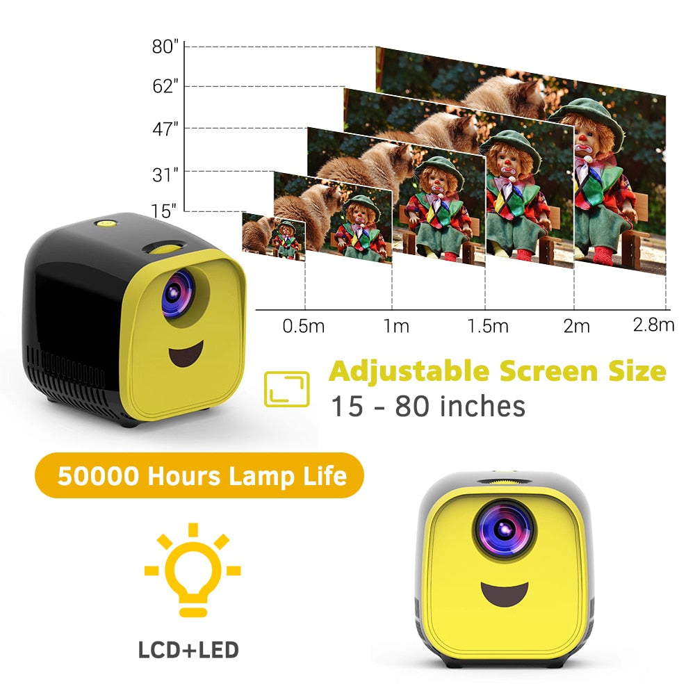 Black Mini Projector Size