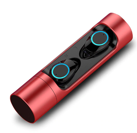 Red Waterproof Wireless Earbuds
