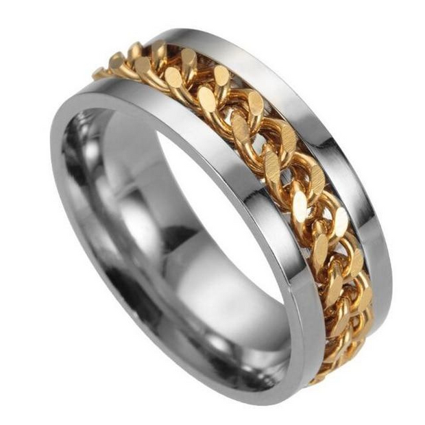 Silver Gold Fidget Rings