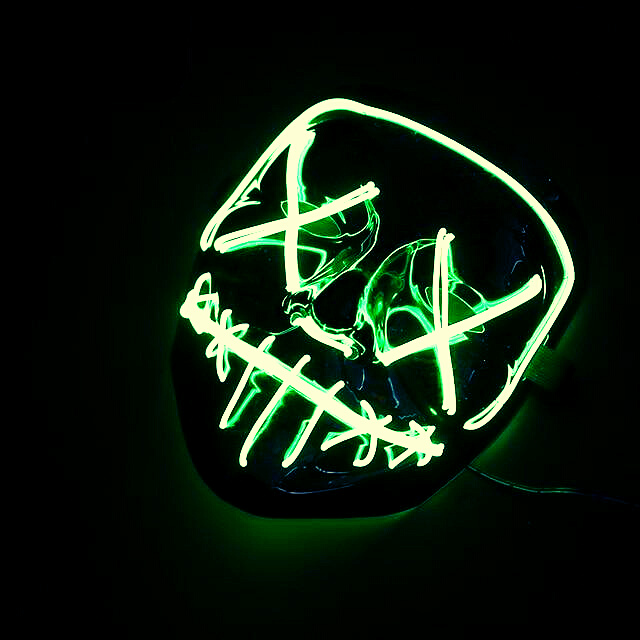 Green Purge LED Halloween Mask
