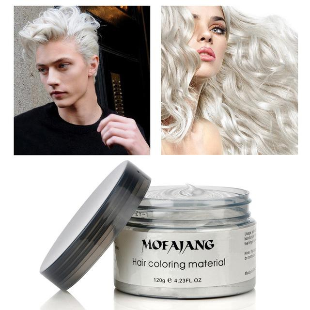 White Hair Color Wax