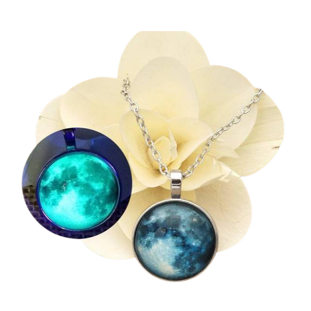 Green Moon Glow Necklace