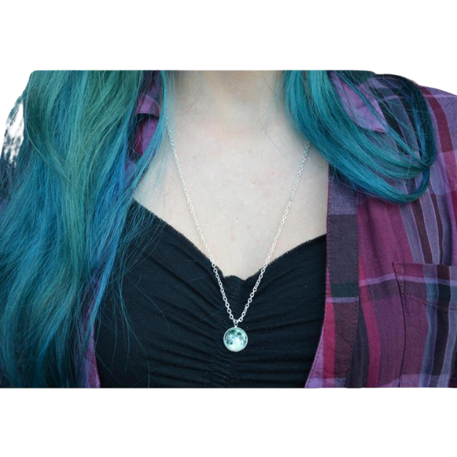 Green Moon Glow Necklace