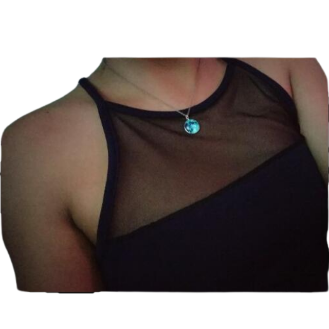 Green Moon Glow Necklace