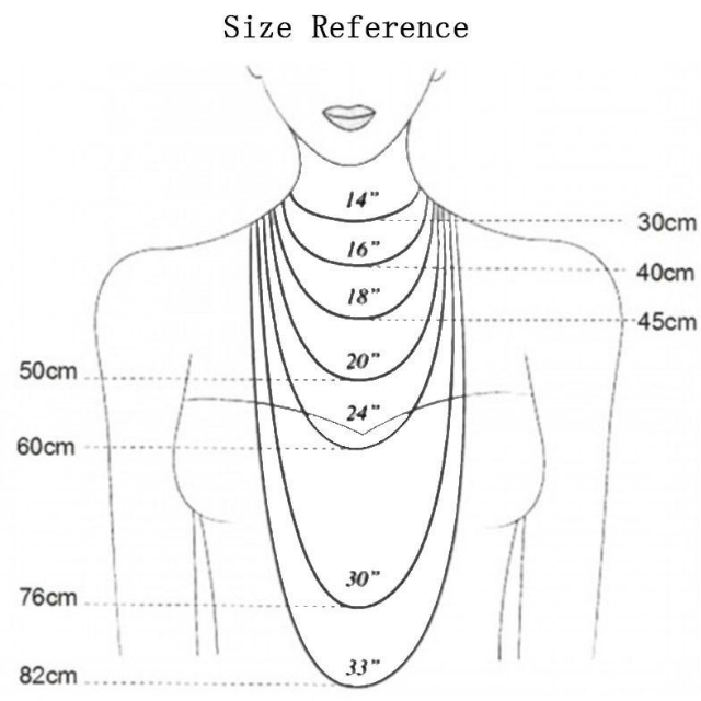 Moon Glow Necklace Size