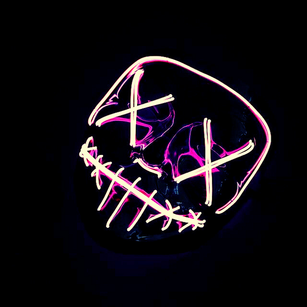 Pink Purge LED Halloween Mask