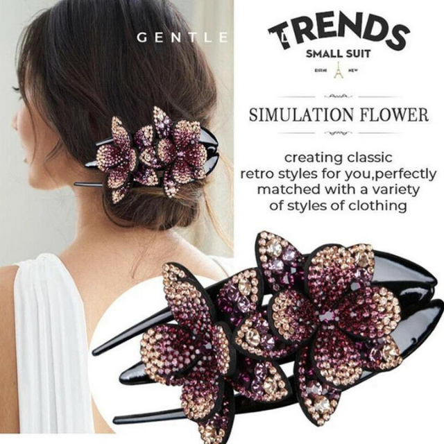 Flower Hair Clip Function