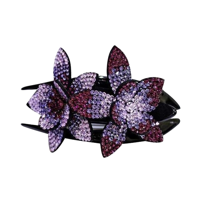 Purple Flower Hair Clip