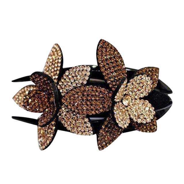 Brown Flower Hair Clip