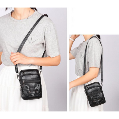 Black Leather Shoulder Bag