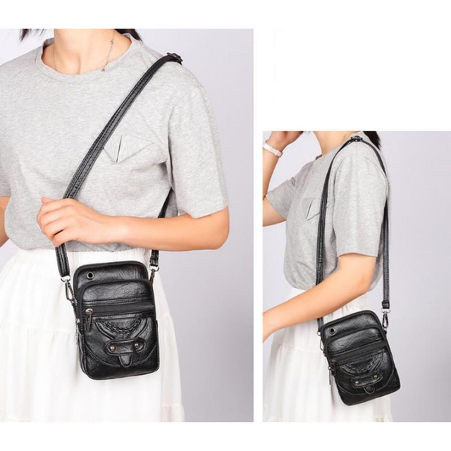 Black Leather Shoulder Bag