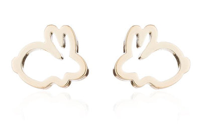 Gold Bunny Ear Stud