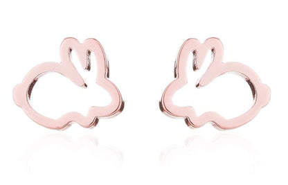 Rose Gold Bunny Ear Stud