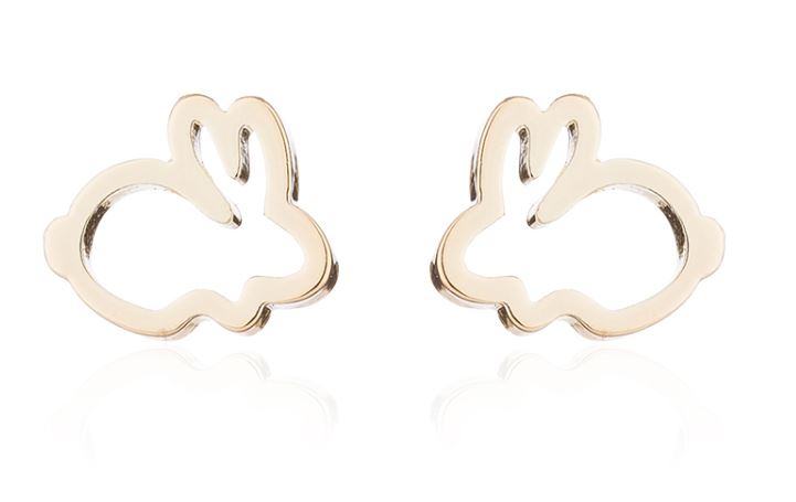 Gold Bunny Ear Stud