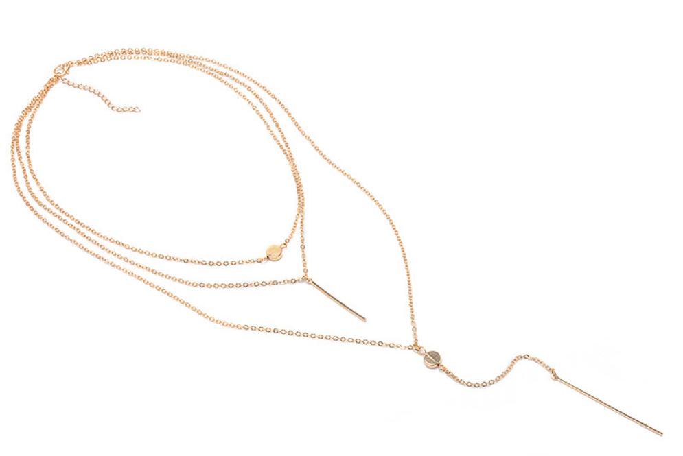 3 Layers Gold Chain Necklace