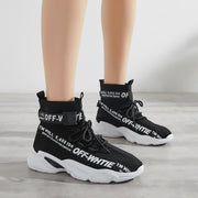 Black High-Cut Sneakers