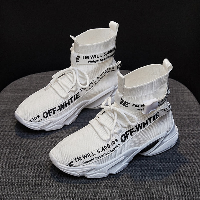 White High-Cut Sneakers