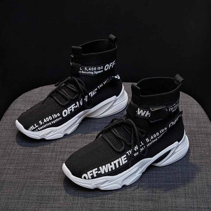 Black High-Cut Sneakers