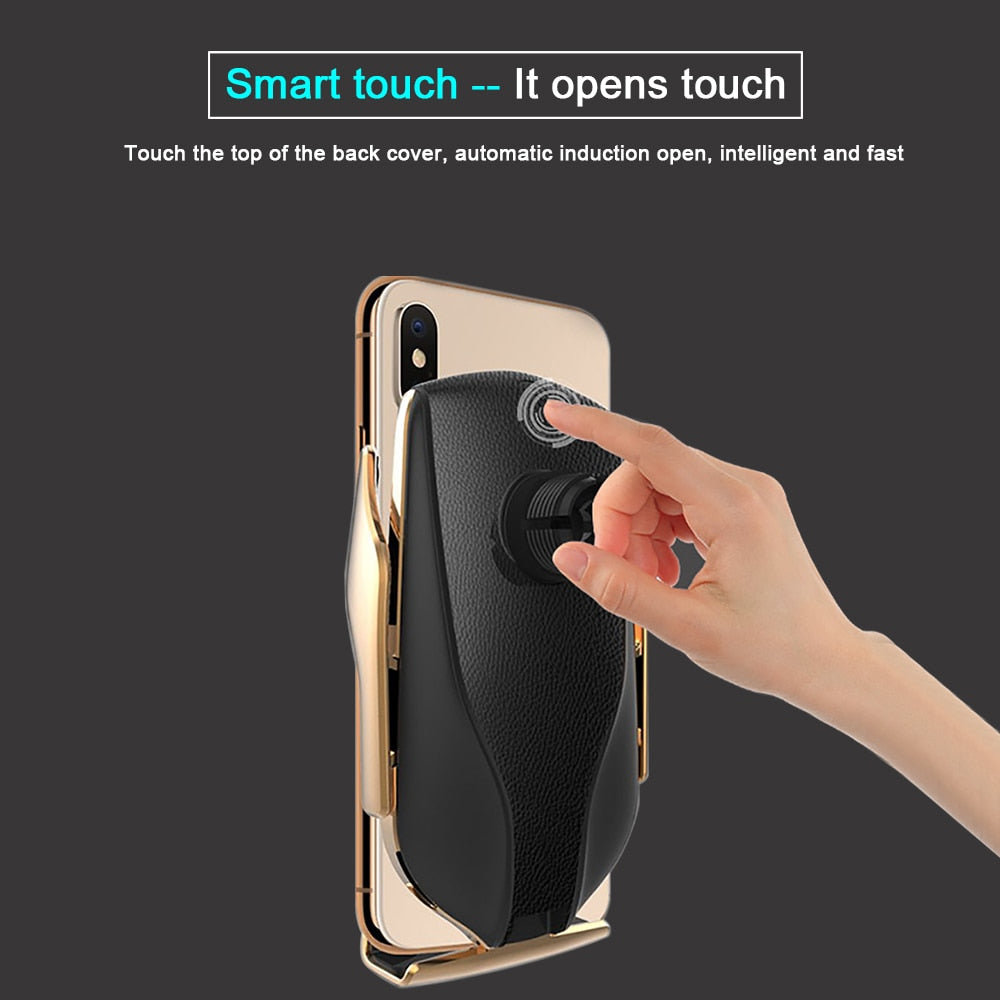Gold Wireless Car Charger Function