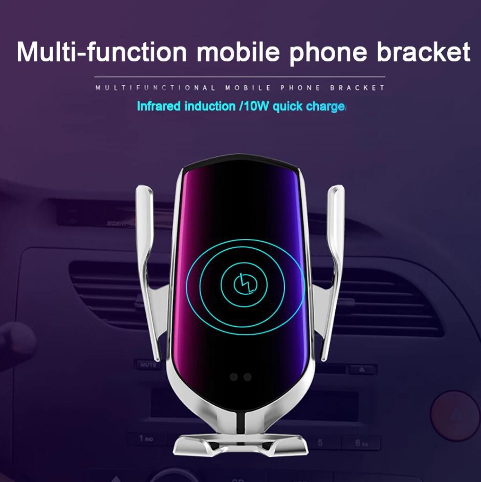 Silver Wireless Car Charger Function