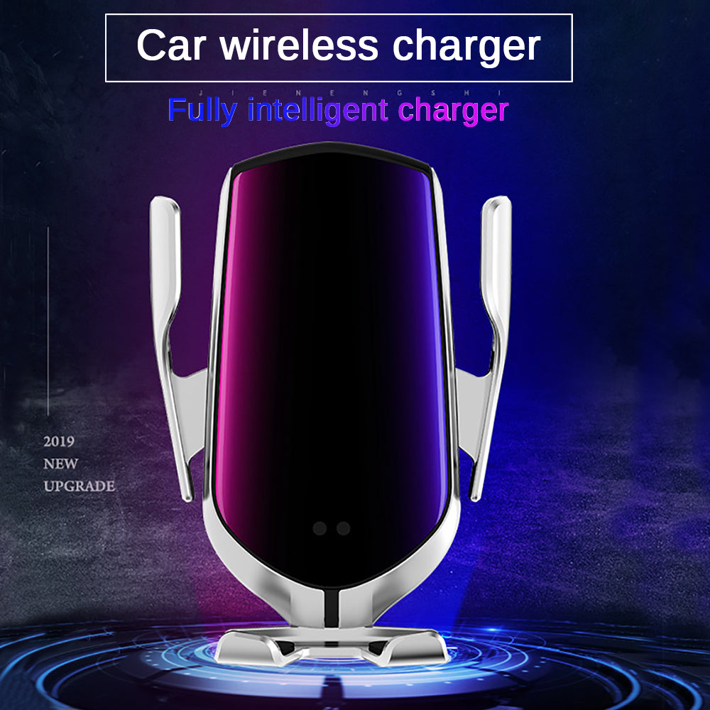 Silver Wireless Car Charger Function