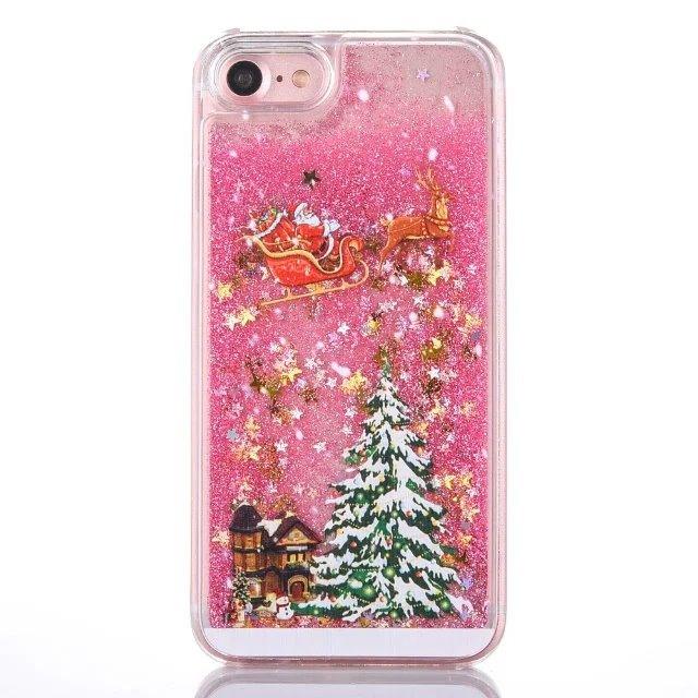 Pink Glitter Christmas iPhone Case