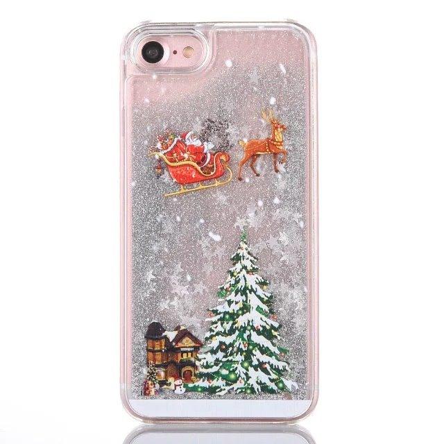 Pink Silver Christmas iPhone Case