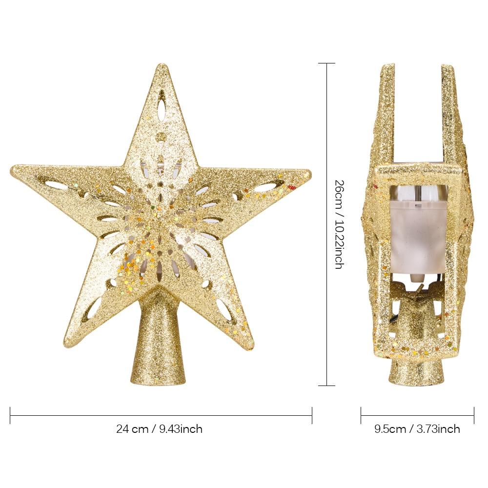 Gold Christmas Tree Star Size