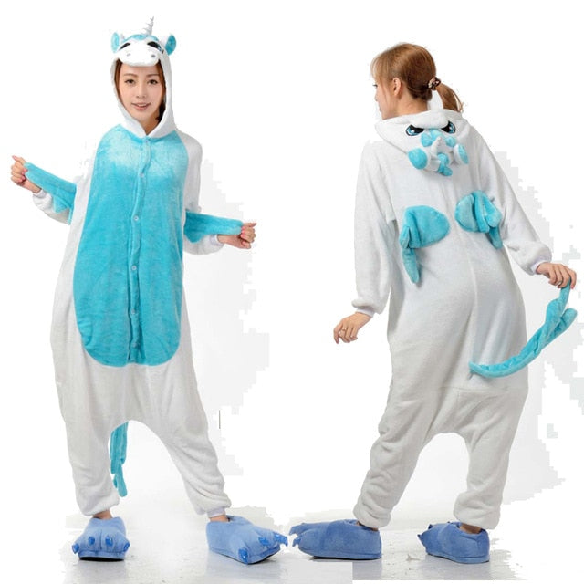 Adult Blue Wings Unicorn Onesies