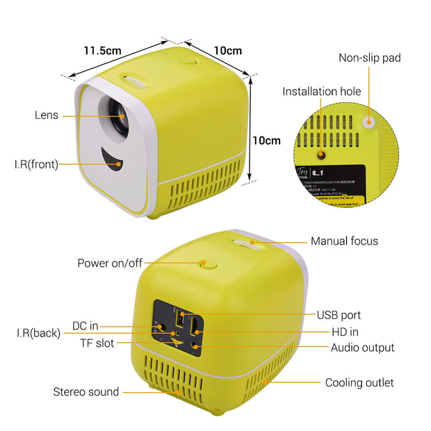 Green Mini Projector Function