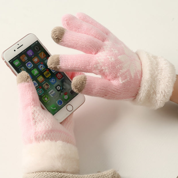 Pink Winter Gloves