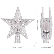 Silver Christmas Tree Star Size