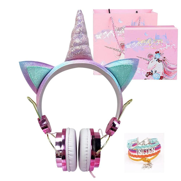 Pink Unicorn Headset With Box