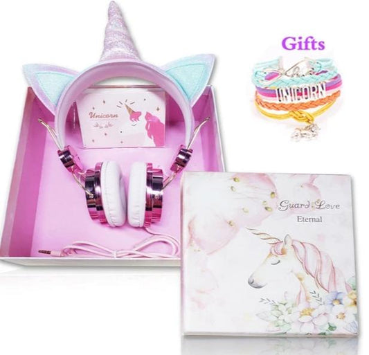 Pink Unicorn Headset With Box