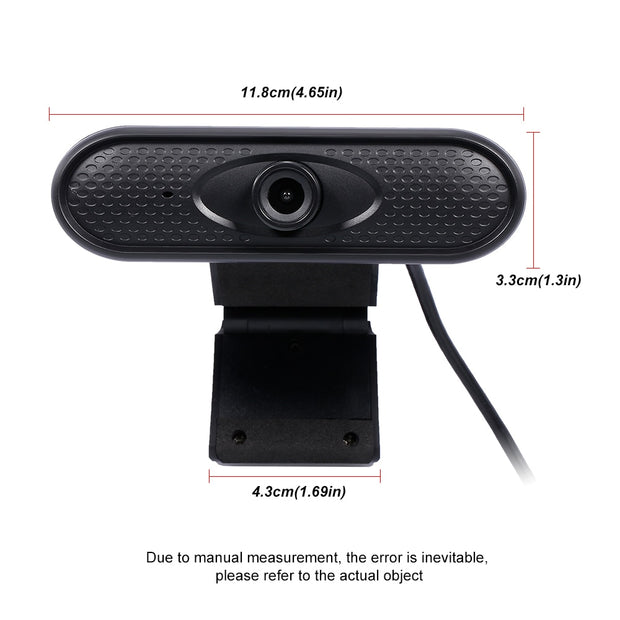 Black Webcam Size