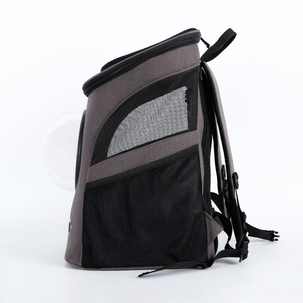 Gray Cat Bubble Backpack Side