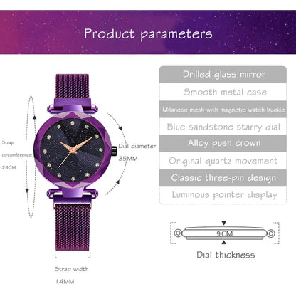 Purple Mesh Watch Function