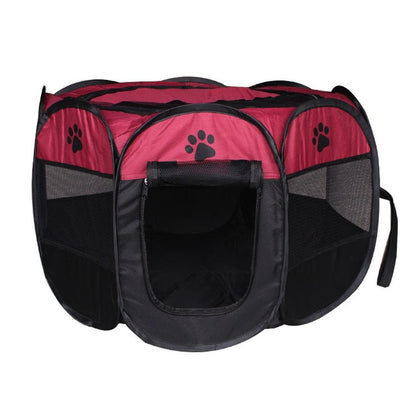 Maroon Portable Pet Tent