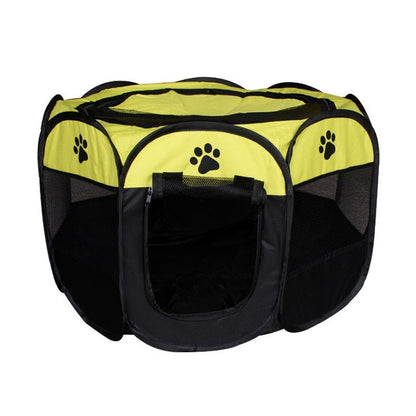 Yellow Portable Pet Tent