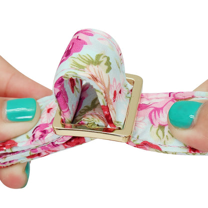 Pink Floral Pet Collar