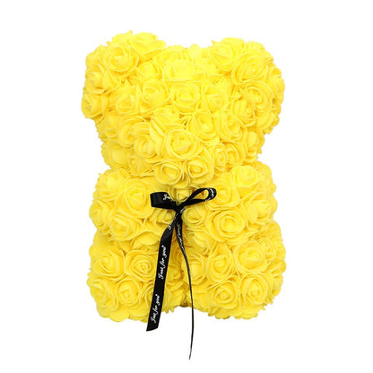 Rose Yellow Flower Bear