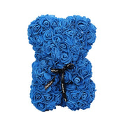 Rose Dark Blue Flower Bear