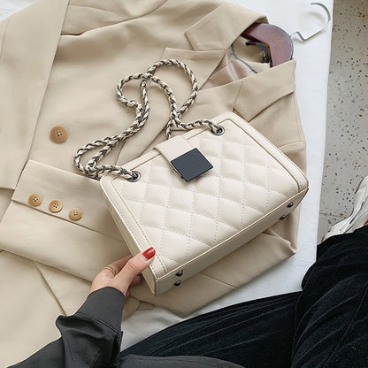 White Kattee Leather Bag