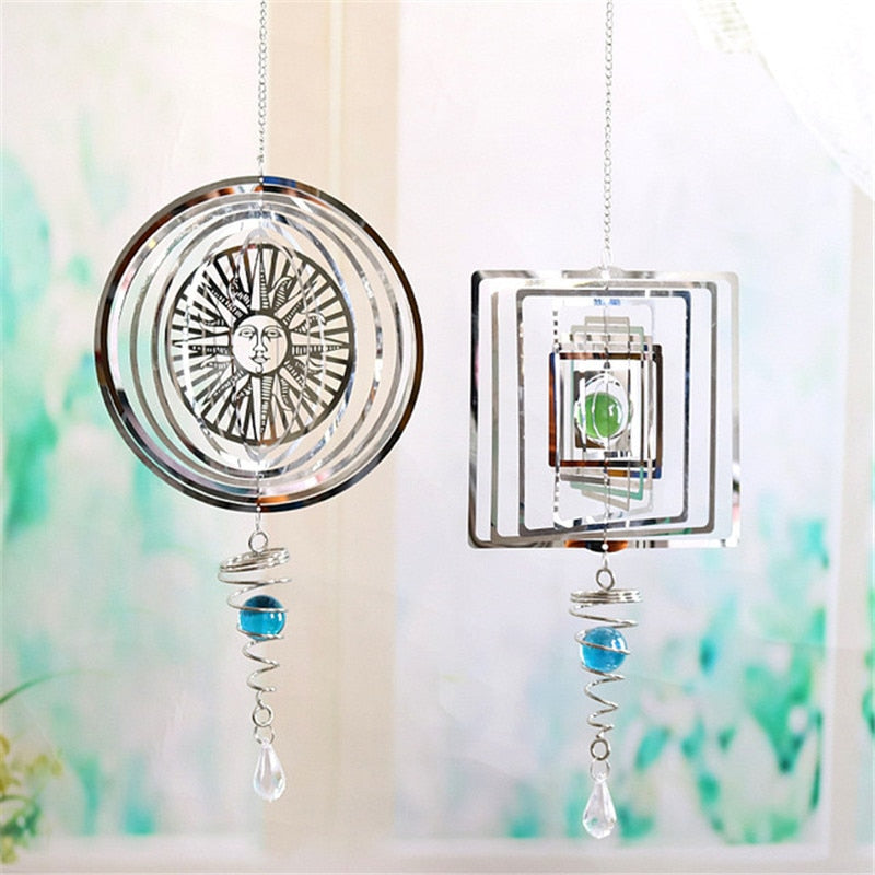 Metal Rotating Wind Chime