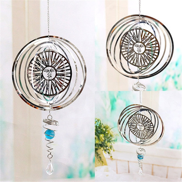 Round Rotating Wind Chime