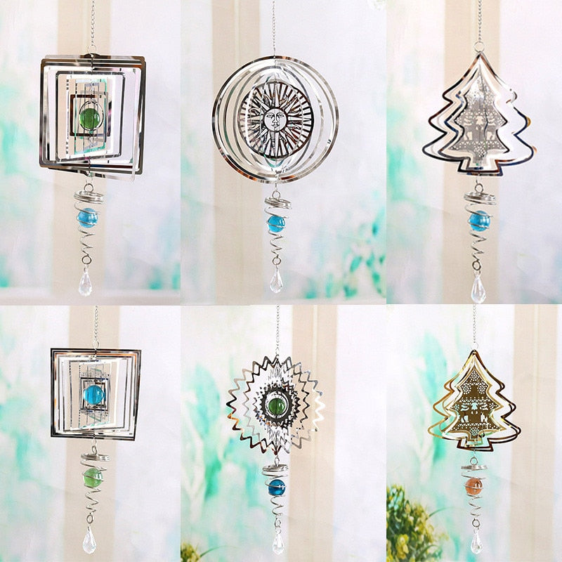 Metal Rotating Wind Chime