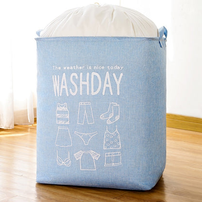 Blue Storage Laundry Hamper