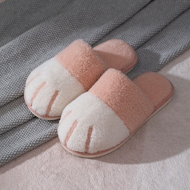 Pink Cat Paw Slippers