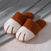 Brown Cat Paw Slippers