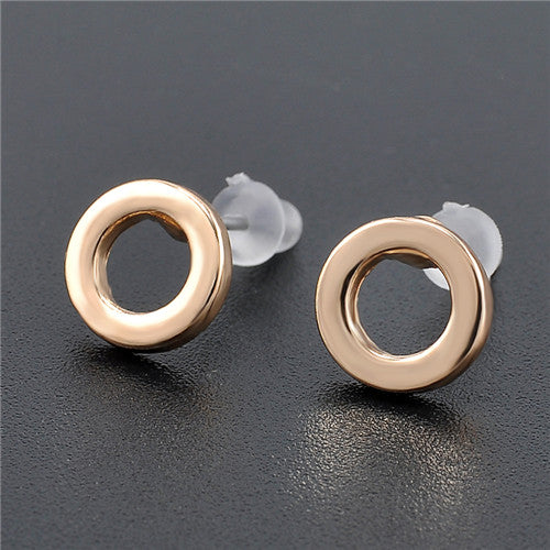 Gold Circle Hollow Earrings